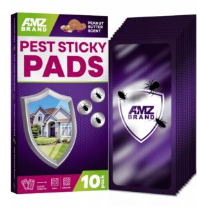 AMZ BRAND Pest Sticky Pads - 10 Pack - Peanut Butter Scented