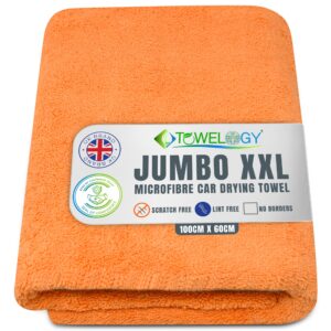 Towelogy® XXL Car Drying Towel Ultra Absorbing Mammoth 6.45 SQ FT One Pass Washing Detailing Microfibre Towels For Cars