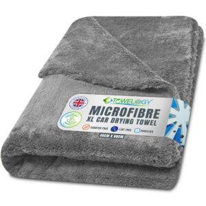 Towelogy X04 Large Car Drying Towel Microfibre Edgeless 550gsm Super Absorbent 60x40cm (24x16in) Lint Free Detailing Cloth (1