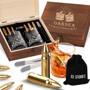 Whiskey Stones Glass Gift Set with 6 Whisky Stones & 2 Glasses