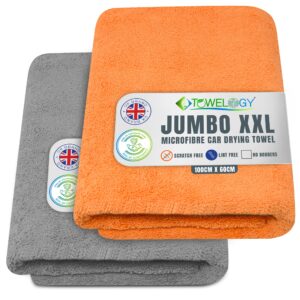 Towelogy® XXL Car Drying Towel Ultra Absorbing Mammoth 6.45 SQ FT One Pass Washing Detailing Microfibre Towels For Cars