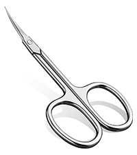 Curved cuticle scissors