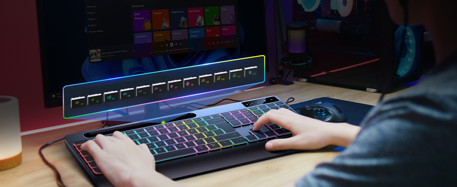 silent wireless keyboard