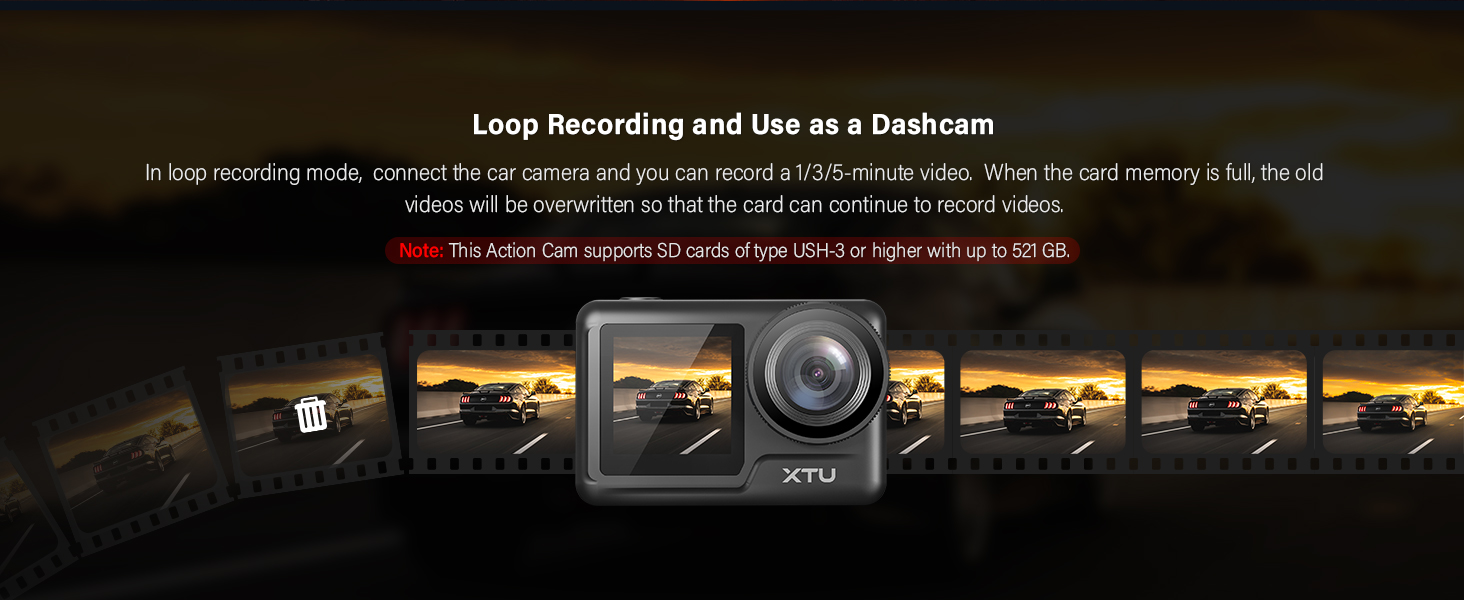 Loop recording as a dashcam
