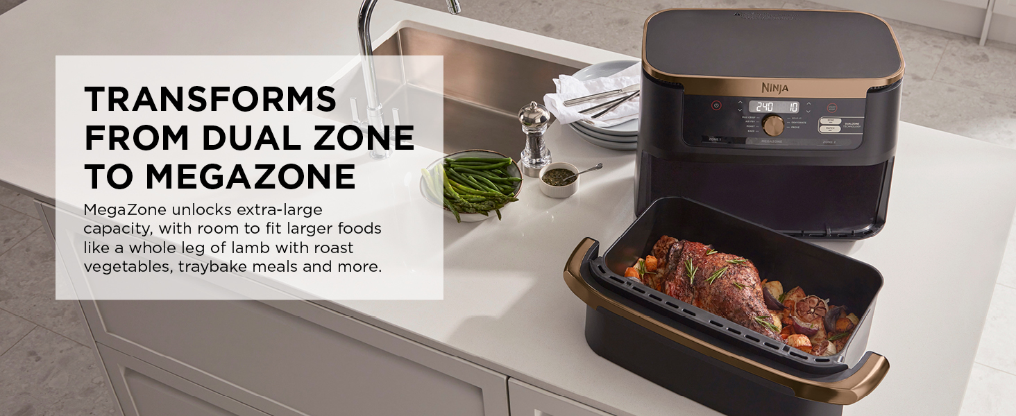 Ninja Foodi FlexDrawer Air Fryer, Dual Zone with Removable Divider