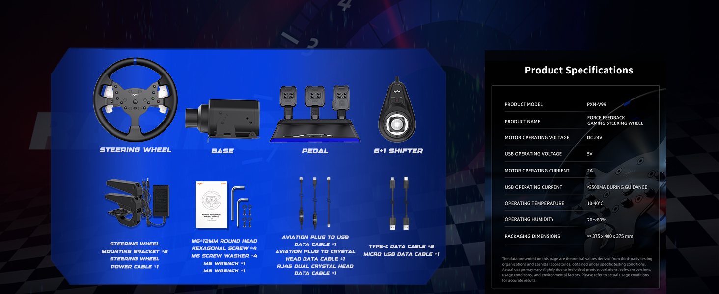 PXN v99 Gaming Steering Wheel