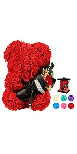 Red rose bear
