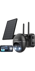 Outdoor security camera battery solar powered