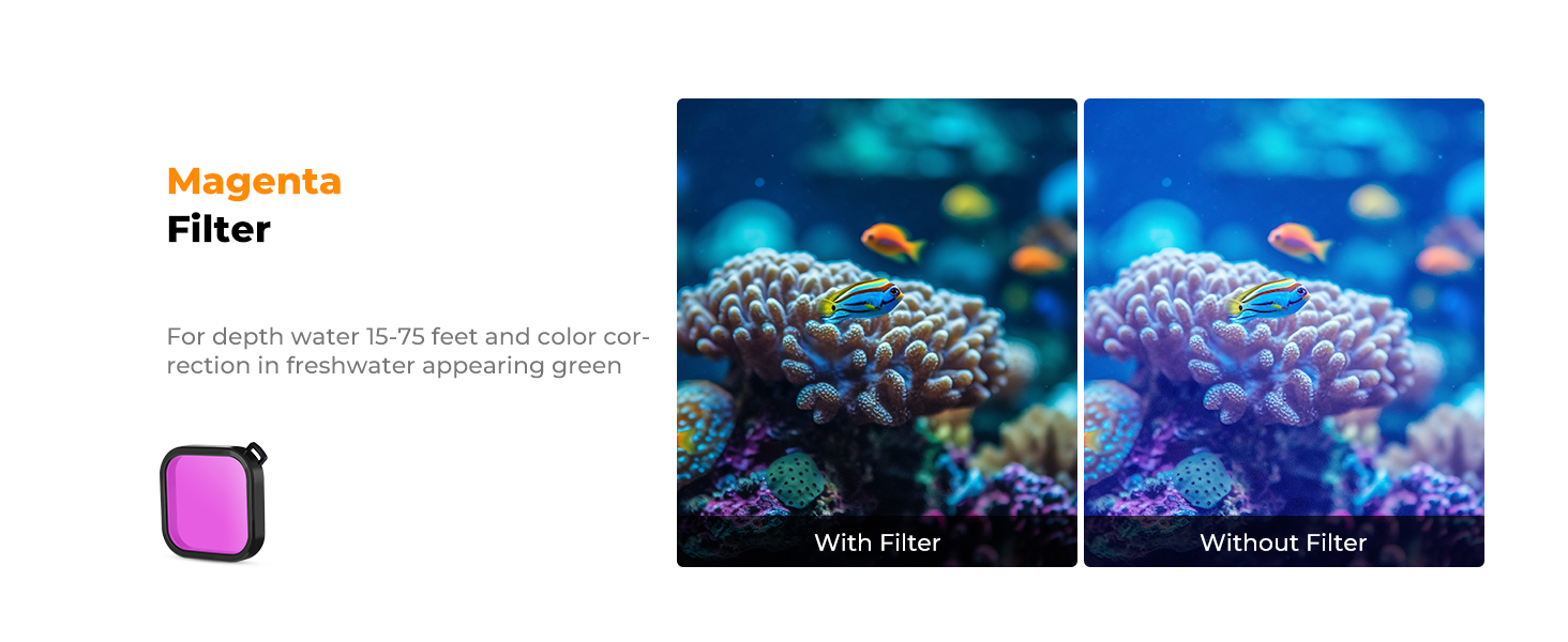 magenta underwater filter for gopro