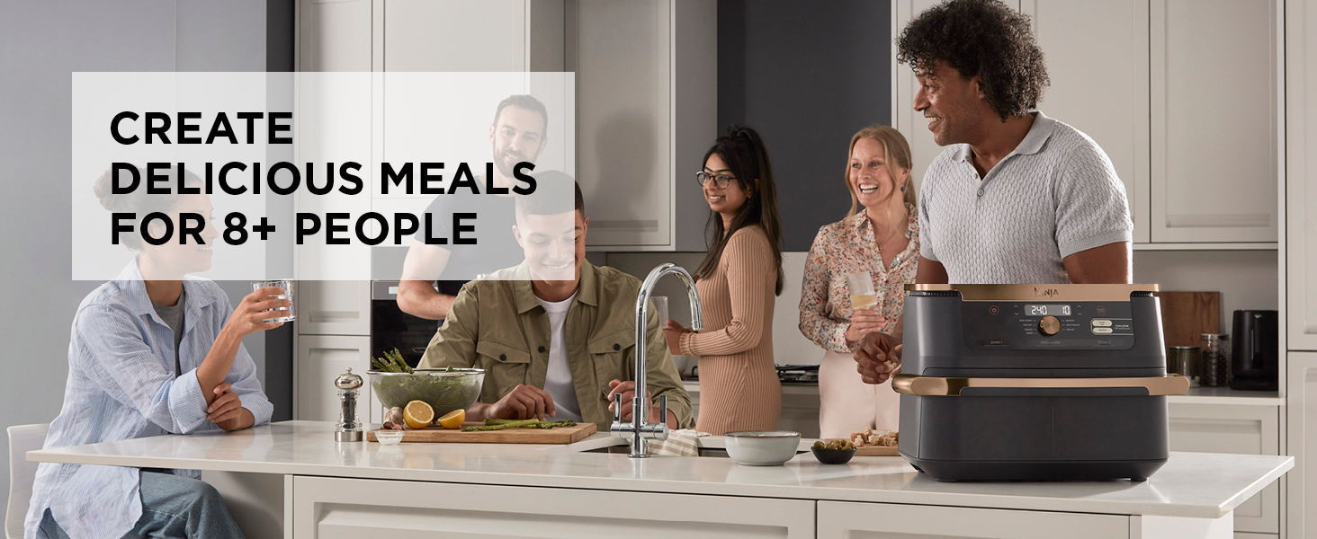 Ninja Foodi FlexDrawer Air Fryer, Dual Zone with Removable Divider, Large 10.4L