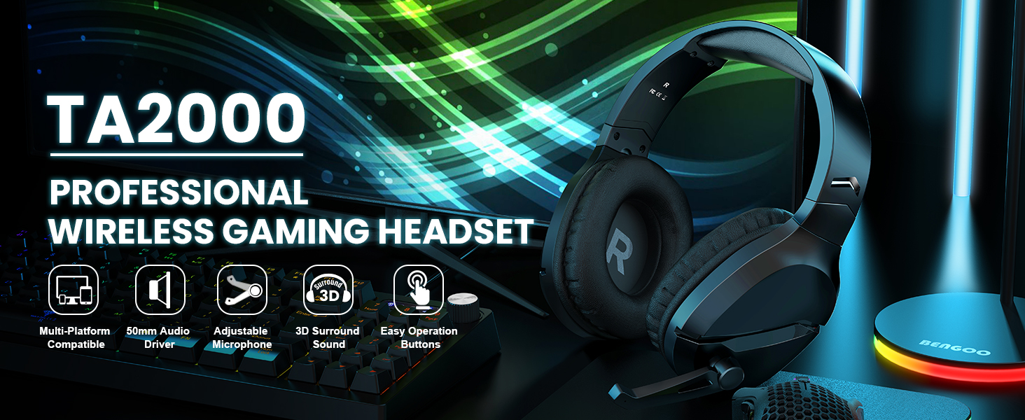 Wireless gaming headset