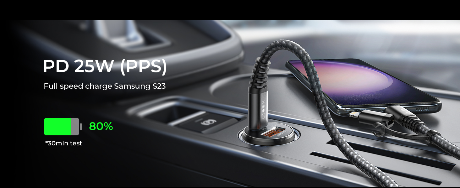 USB C Car Charger Cigarette Lighter USB Fast Car Charger 12V Car USB Socket USB C Car Phone Charger