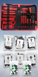 Wetado 200PCS Trim Tool Auto Removal Kit, Plastic Panel Fastener Removal Tool