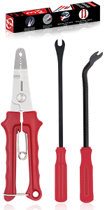 Wetado 3PCS Clip Pliers & Fastener Remover, Auto Upholstery Combo Repair Kit