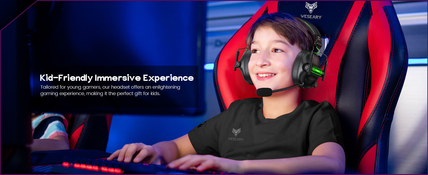 kids wireless gaming headphones