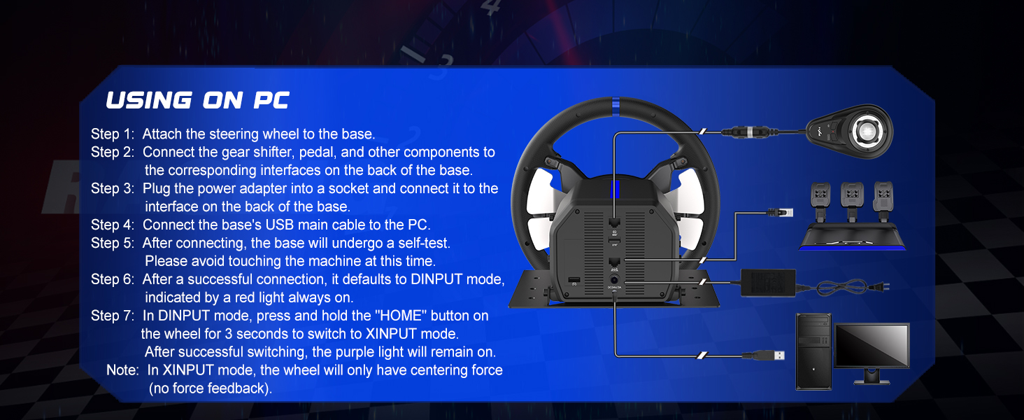 PXN v99 Gaming Steering Wheel