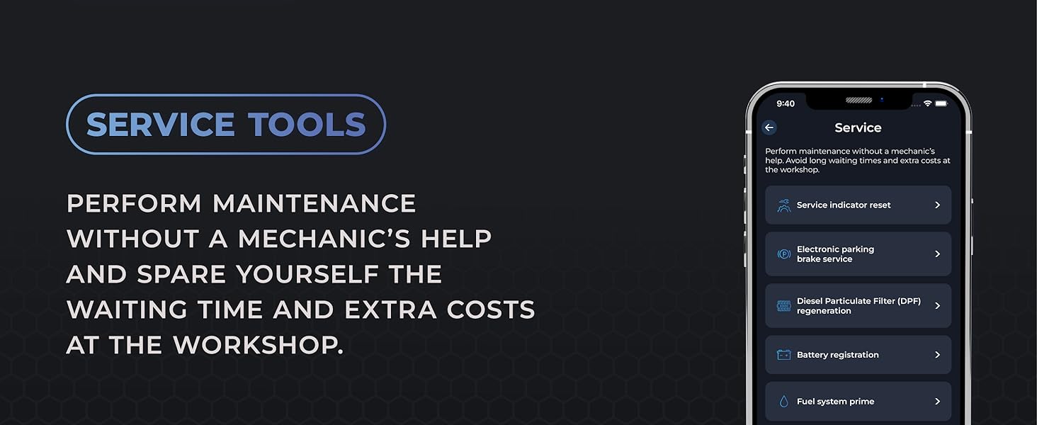 battery registration, dpf regeneration, electronic parking brake service, service interval reset
