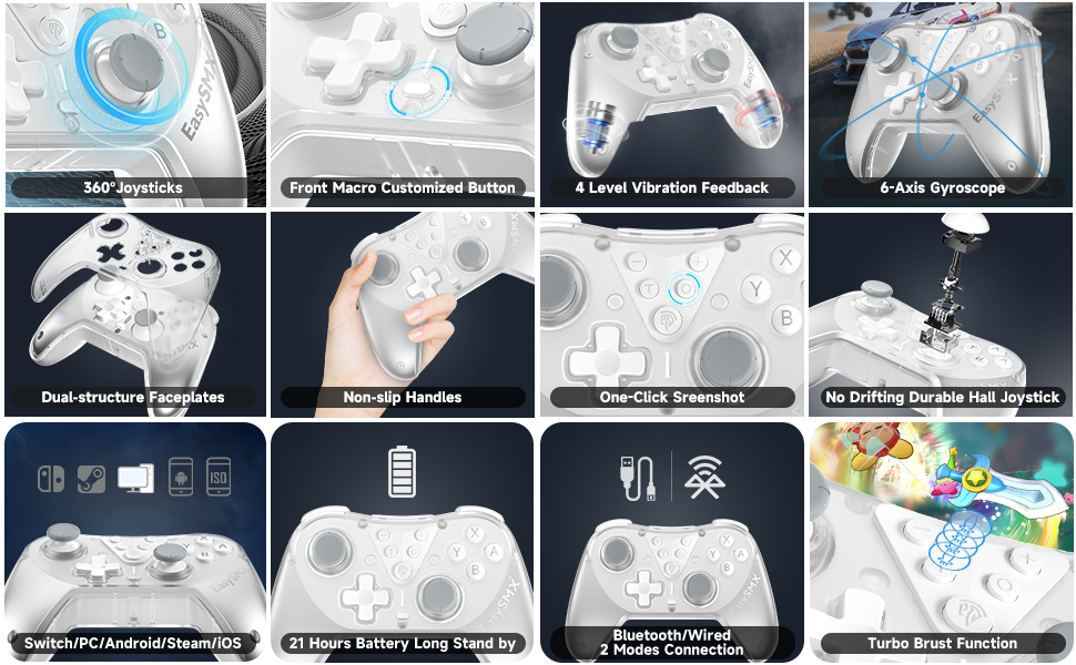 T39 Switch Controller Pro, Wireless Pro Controller for Switch Pro/lite Remote Gamepad with Joystick