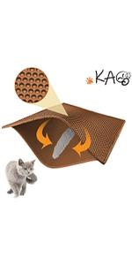 mat for under litter box-cat litter trap mat-double layer cat litter mat-large kitty litter mat