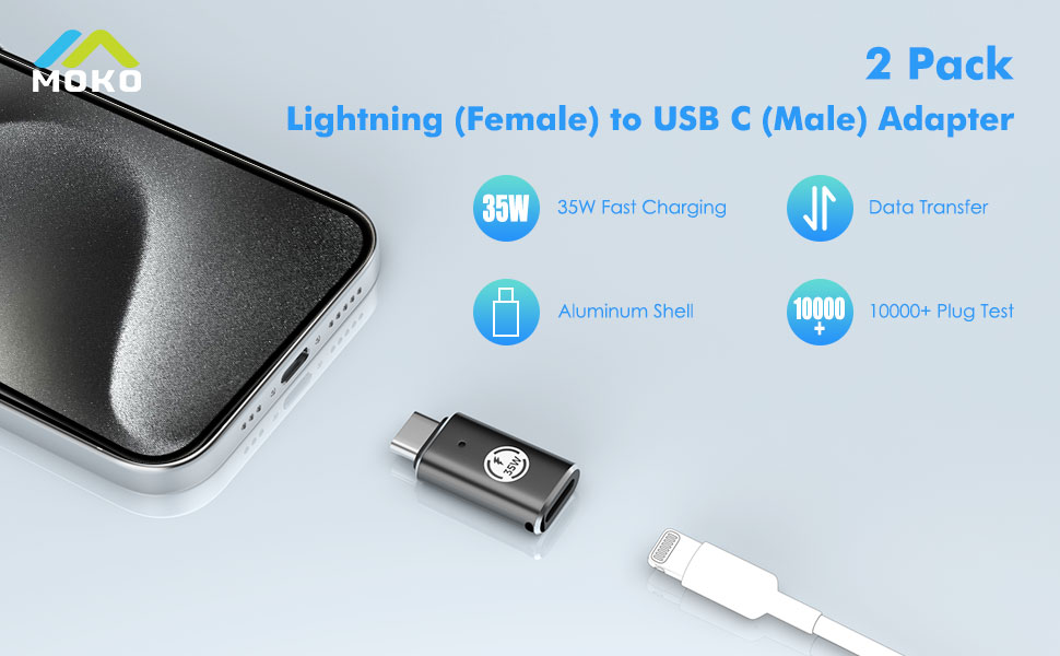 usb c female to lightning male adapter