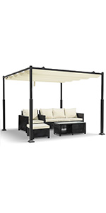 Garden pergola beige