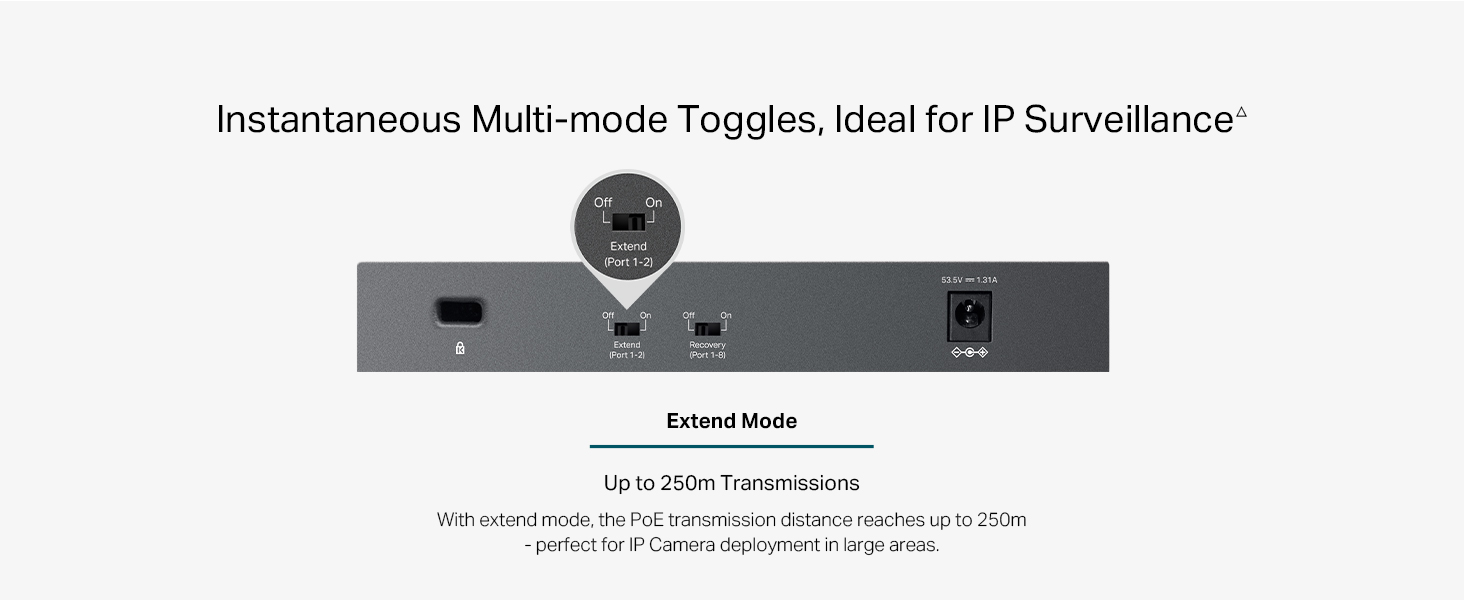 8-Port Gigabit Desktop Switch with 8-Port PoE+,62 W PoE Budget, Up to 250 m PoE Transmission