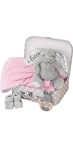 Personalised Large Bunny Pink Gift Set