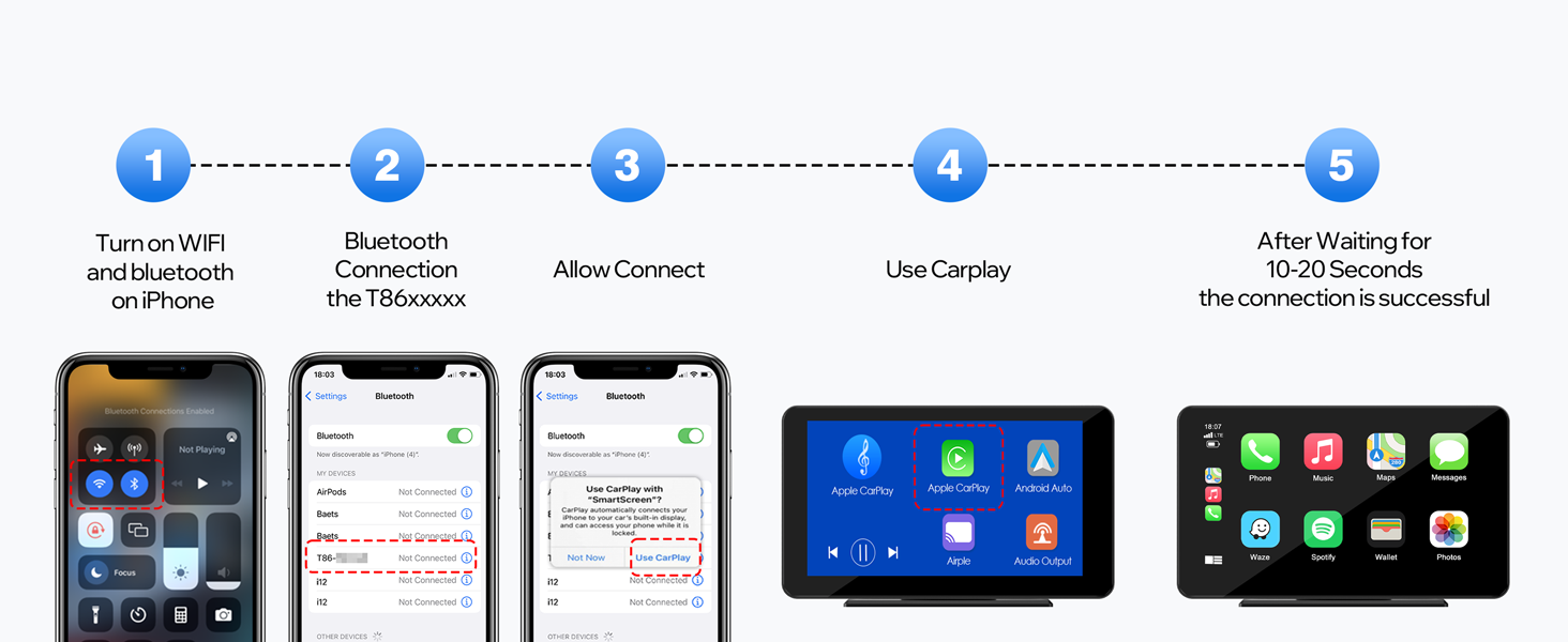 2023 newest wireless apple carplay