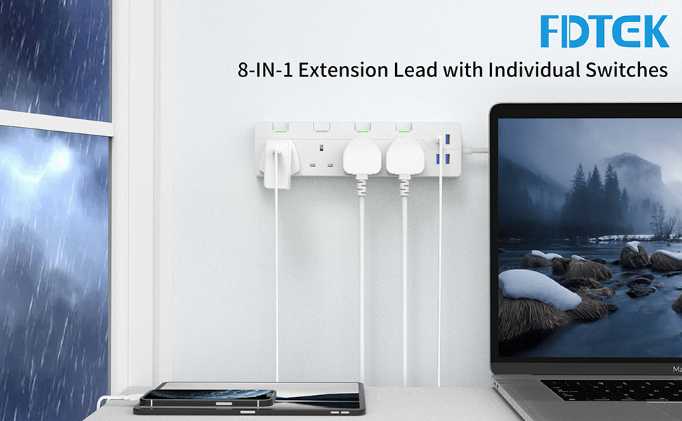 extension lead with usb slots