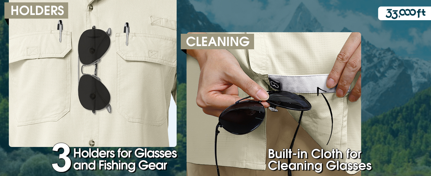 Mens Shorts Sleeve Functional Shirt UPF 50+ Outdoor Breathable Shirt Casual Trekking Hiking Shirt