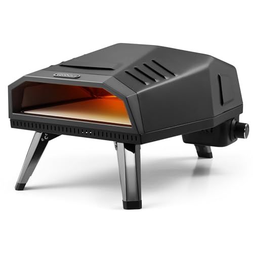 VonHaus Gas Pizza Oven Outdoor – Tabletop with Pizza - Keystone 4