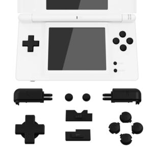 eXtremeRate Black Replacement Full Set Buttons for Nintendo DS Lite Handheld Console