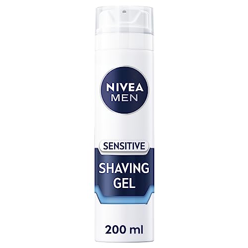 NIVEA MEN Sensitive Shaving Gel Pack of 6 (6 x 200ml) Sensitive Skin Shaving Gel