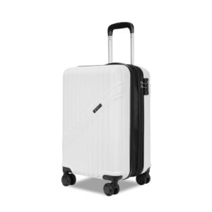 GinzaTravel Lightweight 4 Wheels Suitcase ABS Hard Shell Suitcase Luggage Expandable Durable Suitcases with TSA Lock (Medium