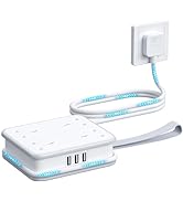 NTONPOWER 4 Way Extension Lead with USB C Slots, Wall Mounted Extension Lead with 3250W 13A 1.6M ...