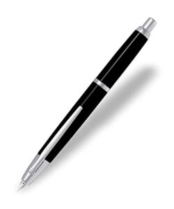 Pilot Capless Medium Retractable Fountain Pen with Rhodium Trim - Silve