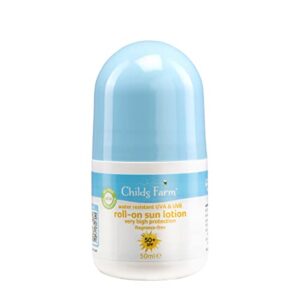 Childs Farm Kids And Baby Sun Lotion Roll-On SPF 50plus Water Resistant UVA And UVB Very High Protection Suitable Dry