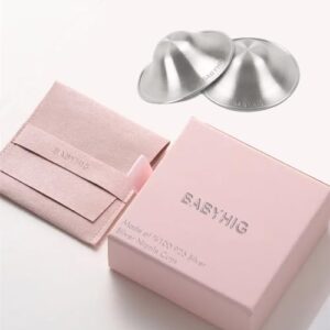 BABYHIG The Orginal Silver Nursing Cups – Silver Nipple Shields for Breastfeeding - Nipple Guards Protector for Breastfeeding - Nipple Shields for Nursing Newborn – Nickel Free – 925 Silve
