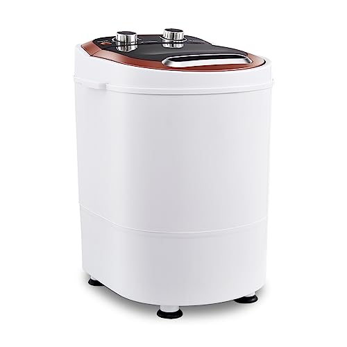 TUKAILAi Mini Portable Washing Machine 2 in 1 Small Washing Machine 3kg Washer 1.5kg Spin Dry Single Tub Non Electric Washing Machine Spin Dryer with Timer Control            [Energy Class A]