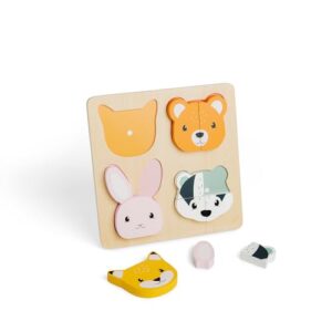 Bigjigs Toys Woodland Counting Puzzle - 10pc Wooden Animals Jigsaw