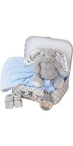 Personalised Large Bunny Blue Gift Set