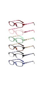 Reading Glasses Ladies Mens Blue Light Blocking Spring Hinged Glasses