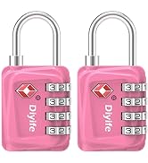 TSA Luggage Locks, [Updated Version] [2 Packs] Diyife 4-Digit Security Padlock, Resettable Zinc A...