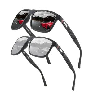 Perfectmiaoxuan Polarized sunglasses for men/women; Vintage/classic/elegant light frame; HD pilot lenses; Golf/driving/fishing/travel Eyewea