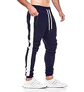 JustSun Mens Joggers Tracksuit Bottoms for Mens Jogging Bottoms Men Gym Casual Sports Running Tro...