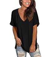 Voqeen Women's Bee Kind T-Shirt Casual Round Neck Short Sleeve Tunic Tops Bee Graphic Pullover Te...