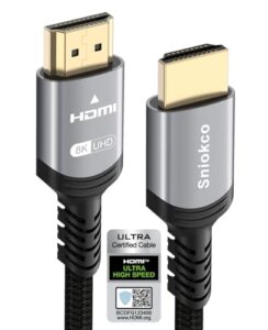 Sniokco 2024 Newest 10K 8K 4K HDMI 2.1 Cable 7.62M