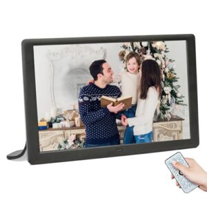 Zedify 10.1 inch Digital Photo Picture Frame 1280x800 IPS Display with Photo Music Video Player Calendar Alarm