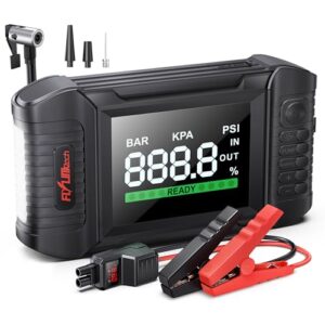 FLYLINKTECH Car Battery Jump Starter with Air Compressor