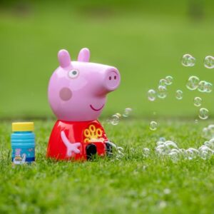 Peppa Pig Party Bubble Machine Create Hundreds of Bubbles for Outdoor Garden Fun For Kids Party Include 118ml Bubble Solutio